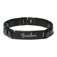 Load image into Gallery viewer, Brecken Bracelet Personalized for Men Custom Name Engraved Jewelry for Boys Men Him Birthday Christmas Adjustable Link Bracelet – front view
