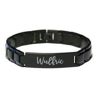 Load image into Gallery viewer, Wulfric Bracelet Personalized for Men Custom Name Engraved Jewelry for Boys Men Him Birthday Christmas Adjustable Link Bracelet – front view
