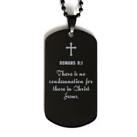 Load image into Gallery viewer, Romans 8 1 Gifts for Men - There is no condemnation for those in Christ Jesus – front view
