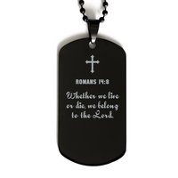 Load image into Gallery viewer, Romans 14 8 Gifts for Men - Whether we live or die we belong to the Lord – front view
