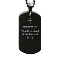 Load image into Gallery viewer, Revelation 3 20 Gifts for Men - Behold I stand at the door and knock – front view

