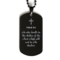 Load image into Gallery viewer, Psalm 91 1 Gifts for Men - He who dwells in the shelter of the Most High will rest in His shadow – front view
