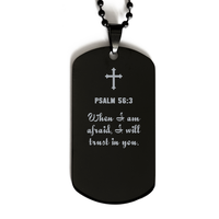 Load image into Gallery viewer, Psalm 56 3 Gifts for Men - When I am afraid I will trust in you – front view
