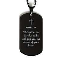 Load image into Gallery viewer, Psalm 37 4 Gifts for Men - Delight in the Lord and he will give you the desires of your heart – front view
