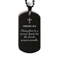 Load image into Gallery viewer, Proverbs 19 21 Gifts for Men - Many plans in a persons heart but the Lords purpose prevails – front view
