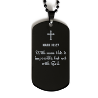 Load image into Gallery viewer, Mark 10 27 Gifts for Men - With man this is impossible but not with God – front view
