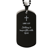 Load image into Gallery viewer, Luke 1 37 Gifts for Men - Nothing is impossible with God – front view
