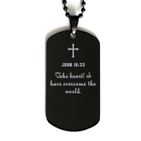 Load image into Gallery viewer, John 16 33 Gifts for Men - Take heart I have overcome the world – front view
