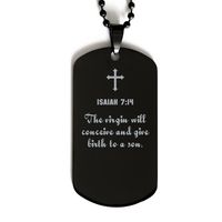 Load image into Gallery viewer, Isaiah 7 14 Gifts for Men - The virgin will conceive and give birth to a son – front view

