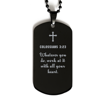 Load image into Gallery viewer, Colossians 3 23 Gifts for Men - Whatever you do work at it with all your heart – front view
