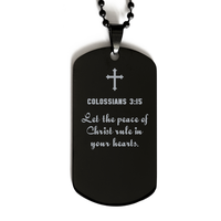 Load image into Gallery viewer, Colossians 3 15 Gifts for Men - Let the peace of Christ rule in your hearts – front view
