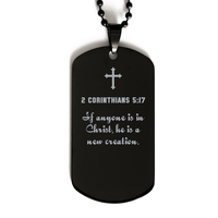 Load image into Gallery viewer, 2 Corinthians 5 17 Gifts for Men - If anyone is in Christ he is a new creation – front view
