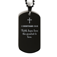 Load image into Gallery viewer, 1 Corinthians 13 13 Gifts for Men - Faith hope love the greatest is love – front view
