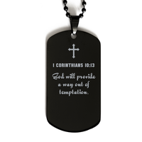 Load image into Gallery viewer, 1 Corinthians 10 13 Gifts for Men - God will provide a way out of temptation – front view
