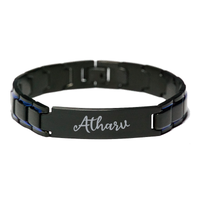 Load image into Gallery viewer, Atharv Bracelet Personalized for Men Custom Name Engraved Jewelry for Boys Men Him Birthday Christmas Adjustable Link Bracelet – front view
