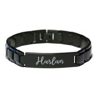 Load image into Gallery viewer, Harlan Bracelet Personalized for Men Custom Name Engraved Jewelry for Boys Men Him Birthday Christmas Adjustable Link Bracelet – front view
