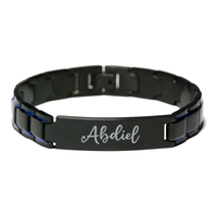 Load image into Gallery viewer, Abdiel Bracelet Personalized for Men Custom Name Engraved Jewelry for Boys Men Him Birthday Christmas Adjustable Link Bracelet – front view
