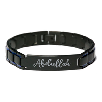 Load image into Gallery viewer, Abdullah Bracelet Personalized for Men Custom Name Engraved Jewelry for Boys Men Him Birthday Christmas Adjustable Link Bracelet – front view
