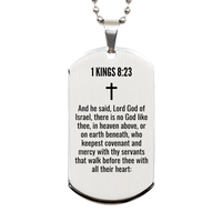 Load image into Gallery viewer, 1 Kings 8 23 Gifts - 1 Kings 8 23 Dog Tag Necklace – front view
