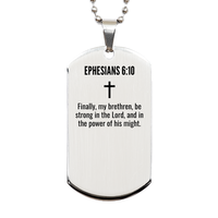Load image into Gallery viewer, Ephesians 6 10 Gifts - Ephesians 6 10 Dog Tag Necklace – front view

