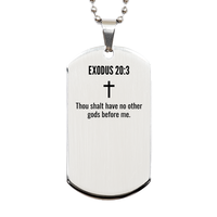 Load image into Gallery viewer, Exodus 20 3 Gifts - Exodus 20 3 Dog Tag Necklace – front view

