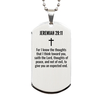 Load image into Gallery viewer, Jeremiah 29 11 Gifts - Jeremiah 29 11 Dog Tag Necklace – front view
