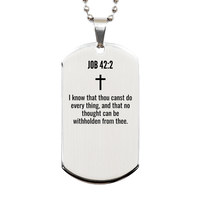 Load image into Gallery viewer, Job 42 2 Gifts - Job 42 2 Dog Tag Necklace – front view
