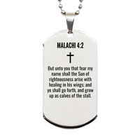 Load image into Gallery viewer, Malachi 4:2 Dog Tag Necklace – Bible Verse for Healing
