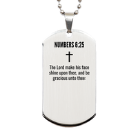 Load image into Gallery viewer, Numbers 6 25 Gifts - Numbers 6 25 Dog Tag Necklace – front view
