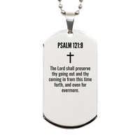 Load image into Gallery viewer, Psalm 121 8 Gifts - Psalm 121 8 Dog Tag Necklace – front view
