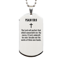 Load image into Gallery viewer, Psalm 138 8 Gifts - Psalm 138 8 Dog Tag Necklace – front view
