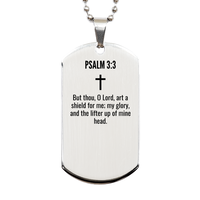 Load image into Gallery viewer, Psalm 3 3 Gifts - Psalm 3 3 Dog Tag Necklace – front view
