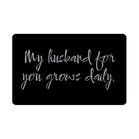 Load image into Gallery viewer, My husband for you grows daily Wallet Card for Valentines Day Birthday Christmas Anniversary – front view

