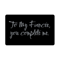 Load image into Gallery viewer, To My Fiancee you complete me Wallet Card for Valentines Day Birthday Christmas Anniversary – front view
