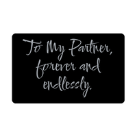 Load image into Gallery viewer, To My Partner forever and endlessly Wallet Card for Valentines Day Birthday Christmas Anniversary – front view
