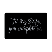 Load image into Gallery viewer, To My Wife you complete me Wallet Card for Valentines Day Birthday Christmas Anniversary – front view
