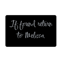 Load image into Gallery viewer, Melissa Wallet Card for Birthday Christmas - Personalized Custom Name - If Found Return to Melissa – front view
