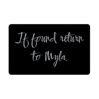 Load image into Gallery viewer, Myla Wallet Card for Birthday Christmas - Personalized Custom Name - If Found Return to Myla – front view
