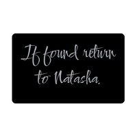Load image into Gallery viewer, Natasha Wallet Card for Birthday Christmas - Personalized Custom Name - If Found Return to Natasha – front view
