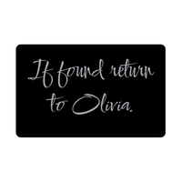 Load image into Gallery viewer, Olivia Wallet Card for Birthday Christmas - Personalized Custom Name - If Found Return to Olivia – front view
