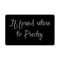 Load image into Gallery viewer, Presley Wallet Card for Birthday Christmas - Personalized Custom Name - If Found Return to Presley – front view
