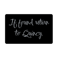 Load image into Gallery viewer, Quincy Wallet Card for Birthday Christmas - Personalized Custom Name - If Found Return to Quincy – front view
