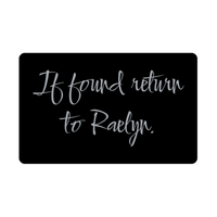 Load image into Gallery viewer, Raelyn Wallet Card for Birthday Christmas - Personalized Custom Name - If Found Return to Raelyn – front view

