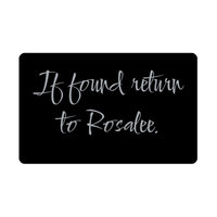 Load image into Gallery viewer, Rosalee Wallet Card for Birthday Christmas - Personalized Custom Name - If Found Return to Rosalee – front view
