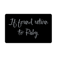 Load image into Gallery viewer, Ruby Wallet Card for Birthday Christmas - Personalized Custom Name - If Found Return to Ruby – front view
