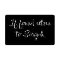 Load image into Gallery viewer, Sariyah Wallet Card for Birthday Christmas - Personalized Custom Name - If Found Return to Sariyah – front view

