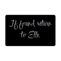 Load image into Gallery viewer, Elle Wallet Card for Birthday Christmas - Personalized Custom Name - If Found Return to Elle – front view
