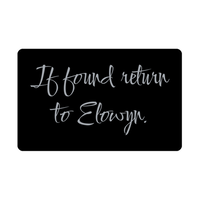 Load image into Gallery viewer, Elowyn Wallet Card for Birthday Christmas - Personalized Custom Name - If Found Return to Elowyn – front view
