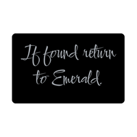 Load image into Gallery viewer, Emerald Wallet Card for Birthday Christmas - Personalized Custom Name - If Found Return to Emerald – front view
