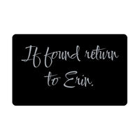Load image into Gallery viewer, Erin Wallet Card for Birthday Christmas - Personalized Custom Name - If Found Return to Erin – front view
